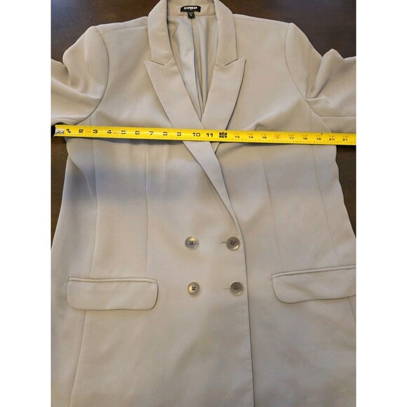 Express Double Breasted Blazer Jacket Large Gray Like New Career Suit - Picture 4 of 7